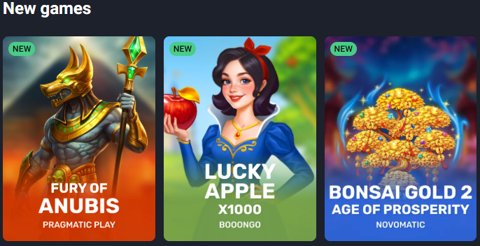 Lizaro slots game library grid